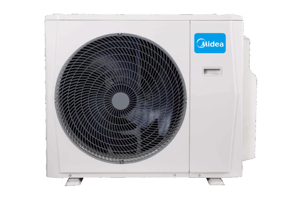 Midea Vesta 12.5kW ducted air conditioner outdoor unit, model UCMI125OC, official product image (shared across the 12-14kW capacity band)