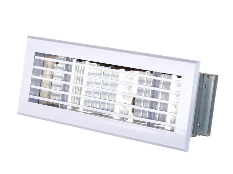 Airform Linear Bar Floor Register White 300mm x 100mm