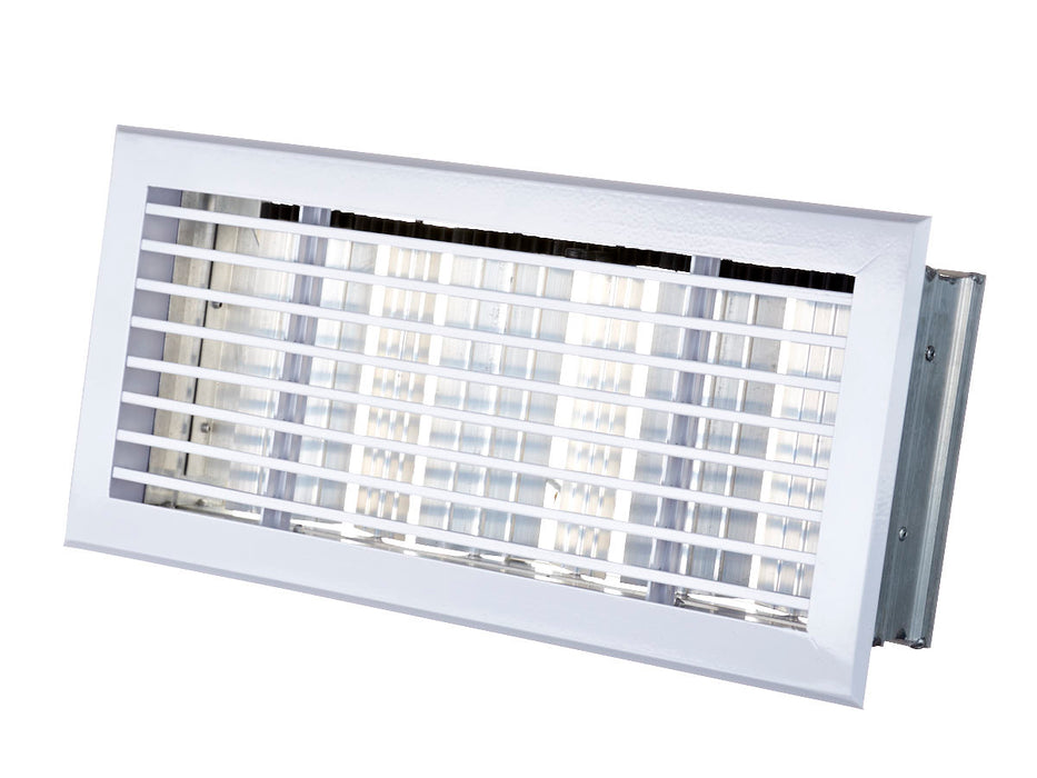 Airform Linear Bar Floor Register White 350mm x 150mm