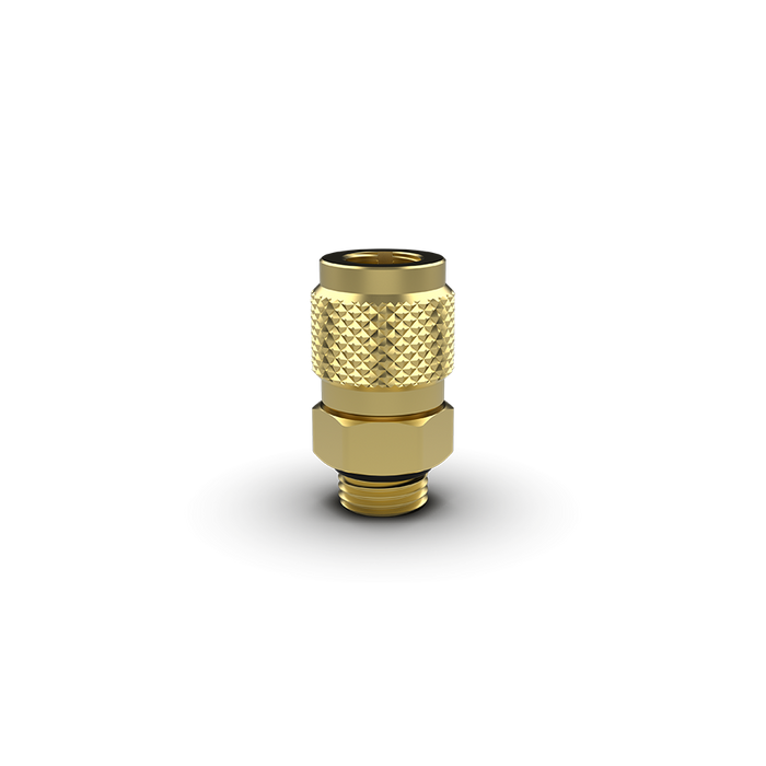 Fieldpiece RVC4 1/4" VCRT service port fitting, all-brass