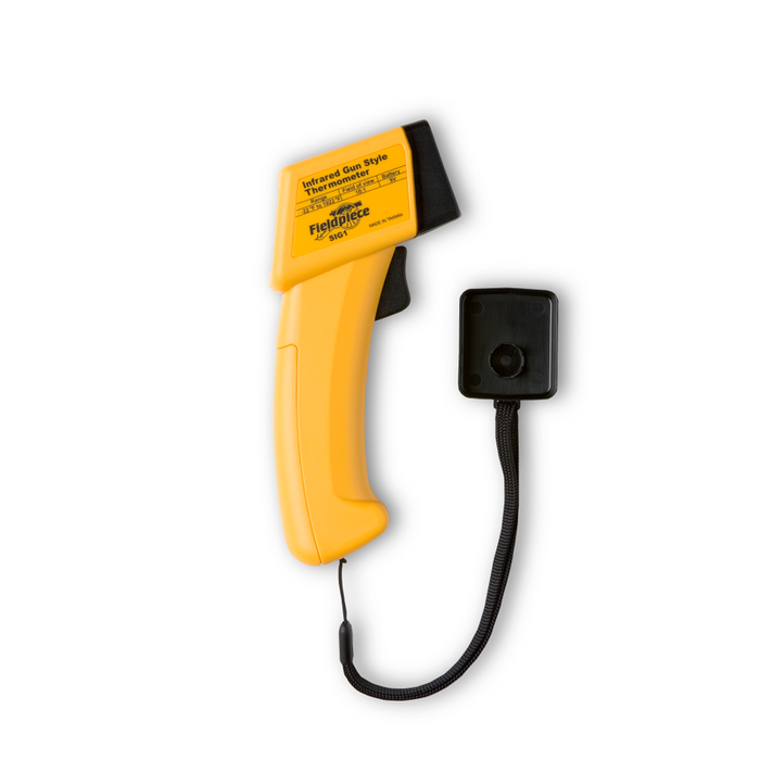 Fieldpiece SIG1 gun-style infrared thermometer with laser pointer and backlit display