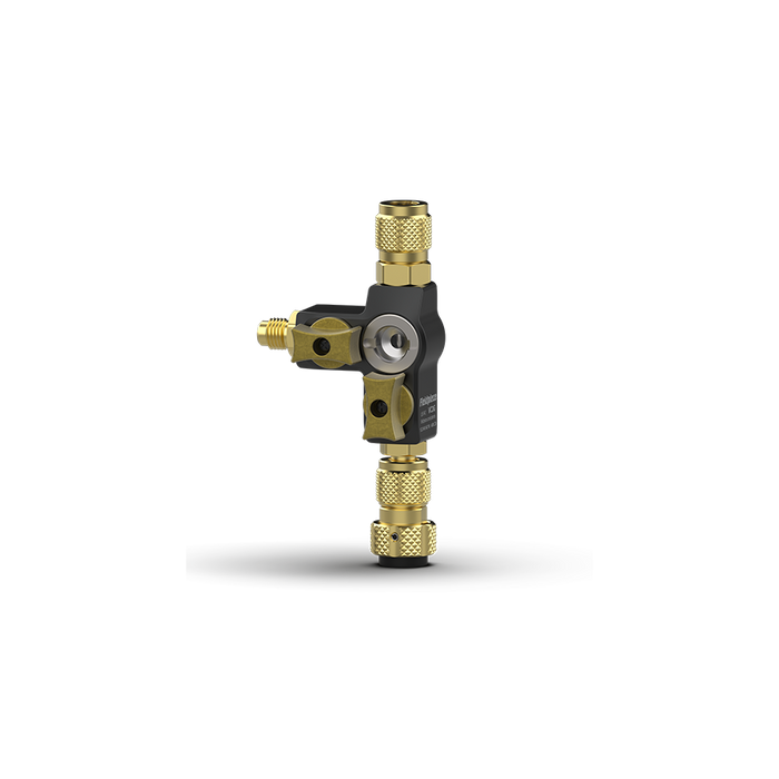 Fieldpiece VC2GE Valve Core Removal Tool with Dual Ball Valve & Sight Glass, 1/4″ & 5/16″