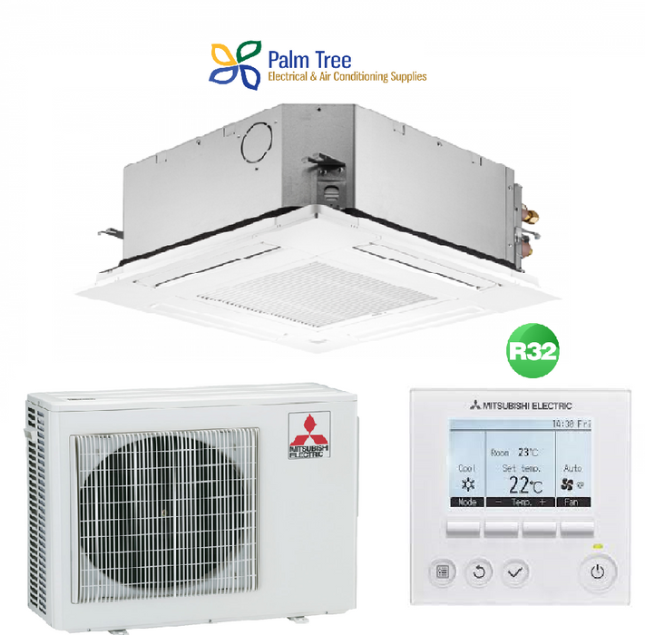 Mitsubishi Compact Cassette 2.5kW SLZ-M25FA Single Phase | Wired Controller